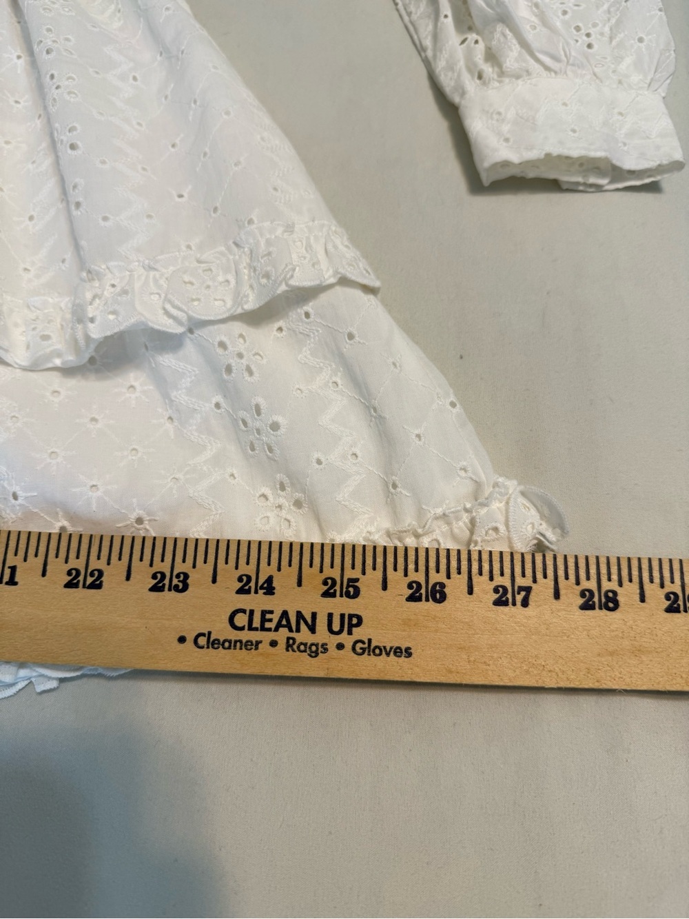 NWT Splendid x Cella Jane White Eyelet Puff-Sleeve Tiered Mini Dress XS - Picture 12 of 16